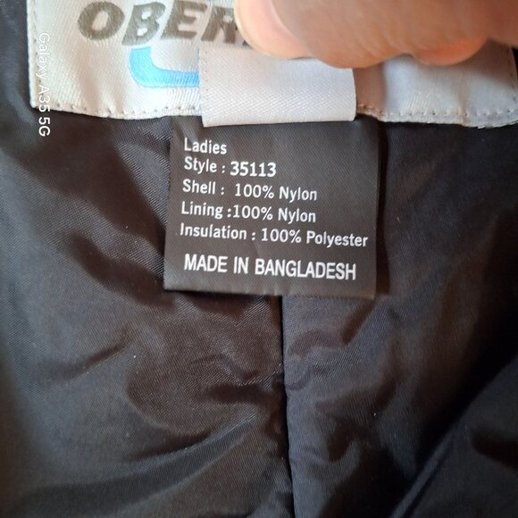 Obermeyer Ladies Black Insulated Snow Pants Size 14 Polyester Ski Wear Winter Ge - Picture 10 of 16